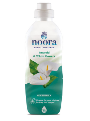 Кондиционер для белья Noora Emerald & White Flowers 496 мл ультразащита и свежесть