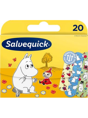 Детские пластыри Salvequick Moomin 3 размера 20 шт