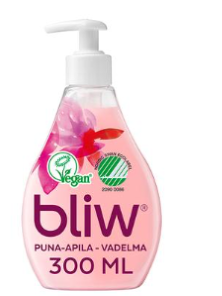 Жидкое мыло для рук Bliw Puna-Apila Ja Vadelma 300мл красный клевер и малина