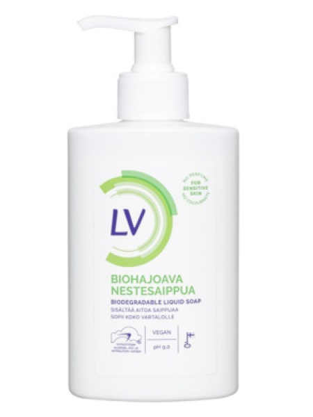 Жидкое мыло для чувствительной кожи LV Biohajoava Nestesaippua 300 мл