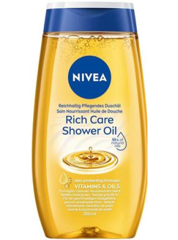 Ухаживающий гель для душа Nivea Shower Oil 200мл с ухаживающими маслами