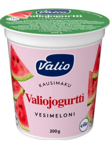 Йогурт без лактозы арбуз  Valio jogurtti vesimeloni 200г