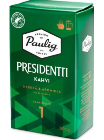 Кофе молотый Paulig Presidentt iKahvi Utz 500г обжарка № 1
