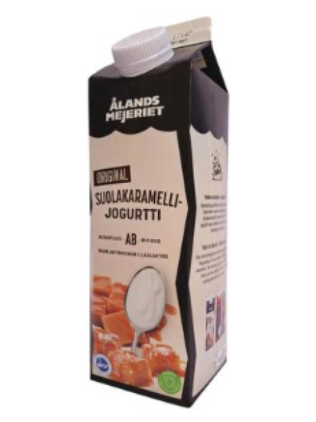 Сливочный йогурт с соленой карамелью Ålandsmejeriet Suolakaramellijogurtti 1кг