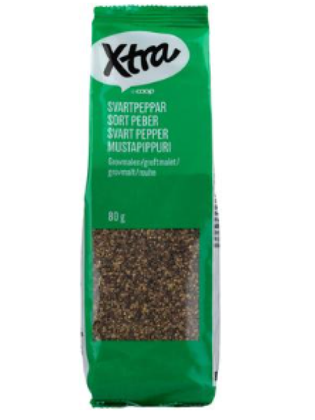 Молотый черный перец Xtra mustapippurirouhe 80 г