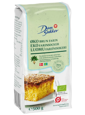 Органический коричневый сахар Dansukker Luomu Fariinisokeri 500г
