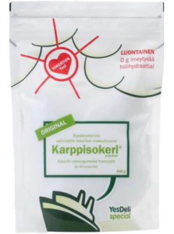 Некалорийный подсластитель из виноградного сахара YesDeli Special Karppisokeri 430г