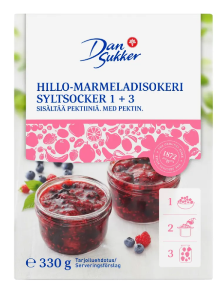 Сахар для джема и мармелада Dansukker Hillo-Marmeladisokeri 1+3  330г