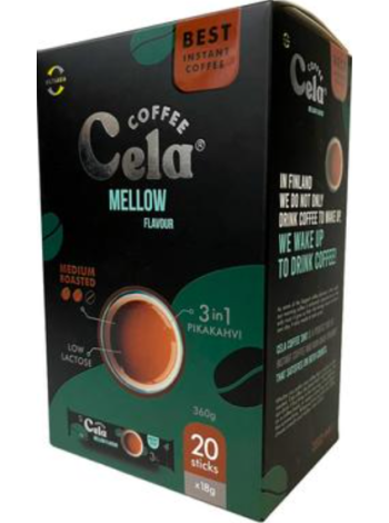 Кофе растворимый Cela Coffee 3в1 средней обжарки 20х18г
