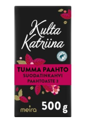 Молотый кофе темной обжарки Kulta Katriina tumma paahto 500г