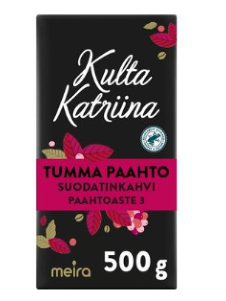 Молотый кофе темной обжарки Kulta Katriina tumma paahto 500г