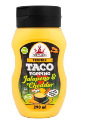 Веганский соус со вкусом халапеньо и сыра Чеддар Poppamies Texmex Taco Topping 290г