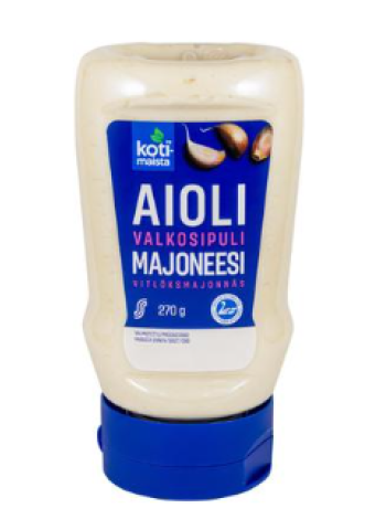 Майонез айоли с чесноком Kotimaista aioli valkosipulimajoneesi 270г