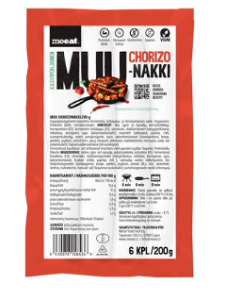 Сосиски для веганов Чоризо MUU Chorizonakki 200г