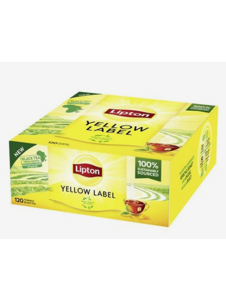 Чай черный в пакетиках Lipton Yellow Label 120шт/240г
