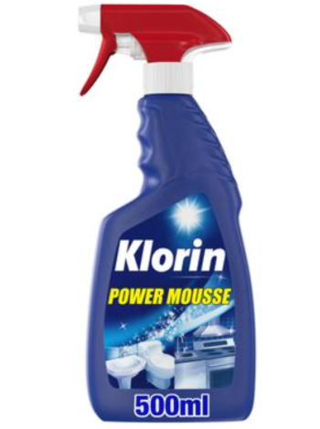 Пена-спрей для очистки и дезинфекции Klorin Power Mousse 500мл