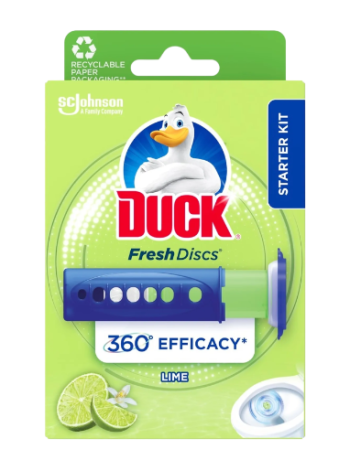 Гелевый освежитель для унитаза сменный блок Duck Fresh Discs 36 мл цедра лайма