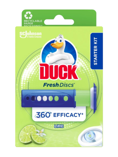 Гелевый освежитель для унитаза сменный блок Duck Fresh Discs 36 мл цедра лайма