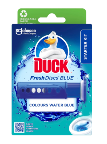 Гелевый освежитель для унитаза сменный блок Duck Fresh Blue Action Azure Lagoon 36 мл