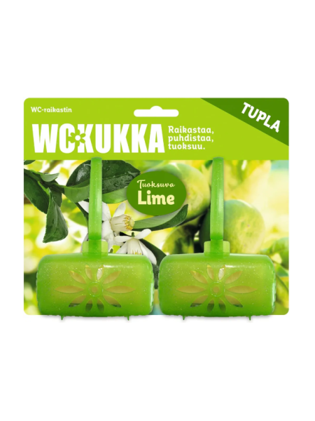 Освежитель для туалета WC Kukka Lime 2x50г двойная упаковка 