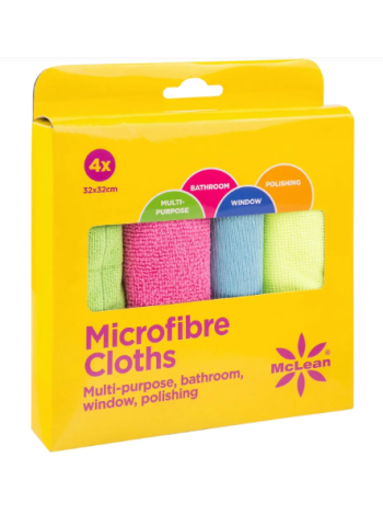 Набор салфеток из микрофибры Mclean Mikrofibre  32X32 см  4 шт