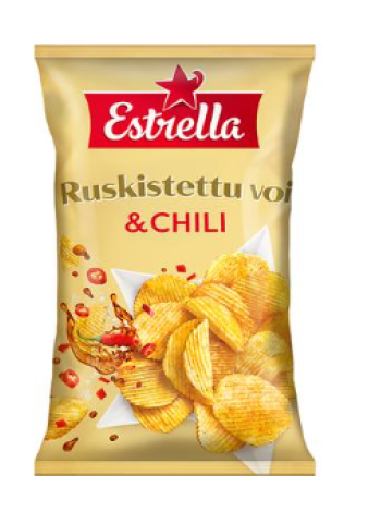 Чипсы картофельные Estrella 275г сливочное масло и перец чили