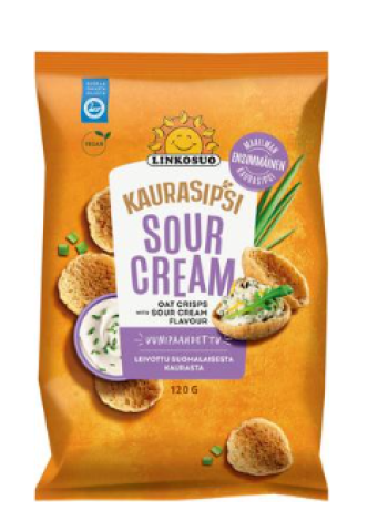 Чипсы овсяные Linkosuo Kaurasipsi 120г сметана