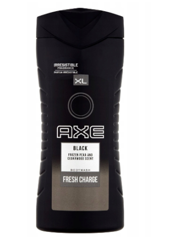 Гель для душа мужской Axe Black 400 мл с ароматом бергамота, замороженной груши и кедра
