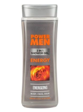 Мужской гель для душа Power Men 3 in 1 suihkugeeli energy 300 мл