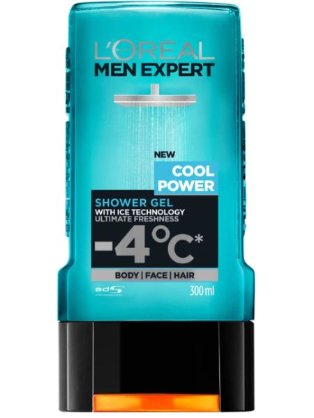 Мужской гель для душа L'oréal Paris Men Expert Cool Power Suihkugeeli 300мл