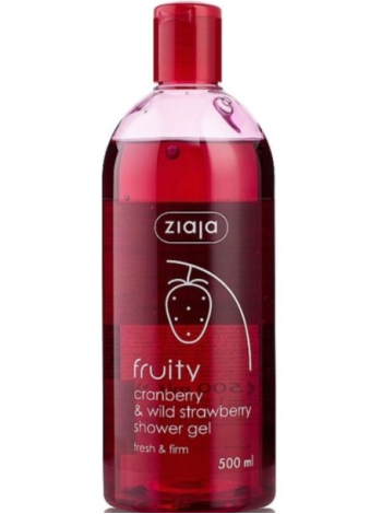 Гель для душа Ziaja fruity metsämansikka-karpalo 500мл Клюква и Земляника