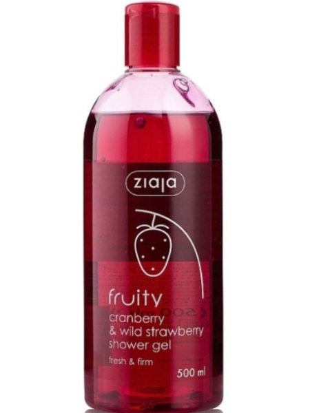Гель для душа Ziaja fruity metsämansikka-karpalo 500мл Клюква и Земляника