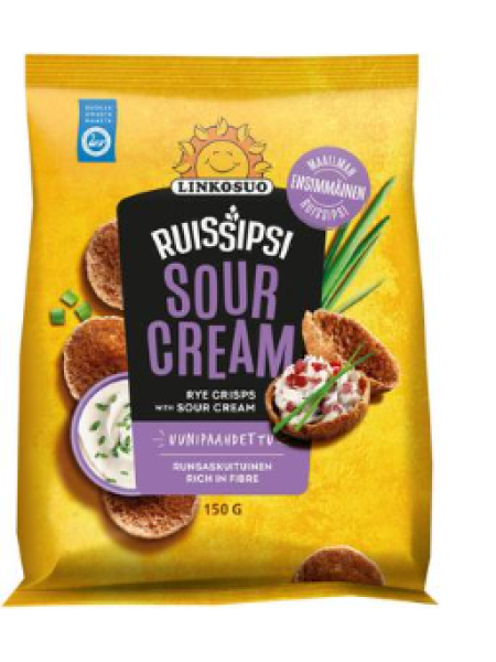 Ржаные чипсы Linkosuo Ruissipsi 150г сметана
