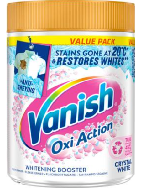 Пятновыводитель Vanish Crystal White Oxi Action 940г