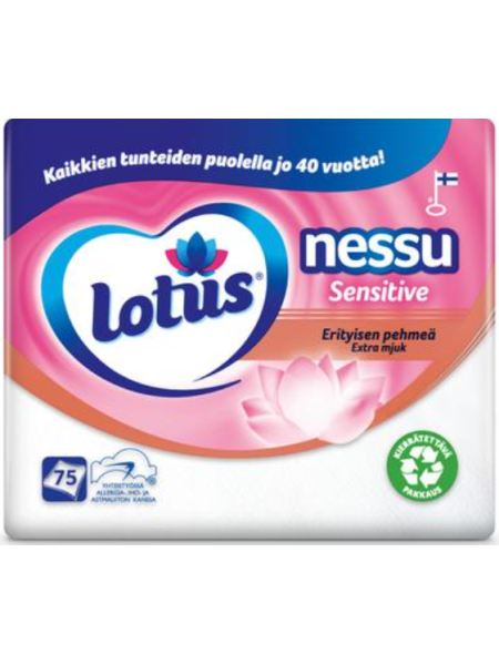 Носовой платок Lotus Nessu Sensitive 75 шт