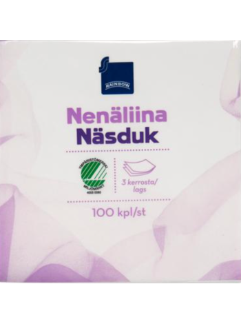 Платочки для носа Rainbow Nenäliina 100шт
