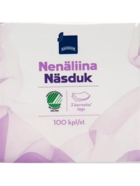 Платочки для носа Rainbow Nenäliina 100шт