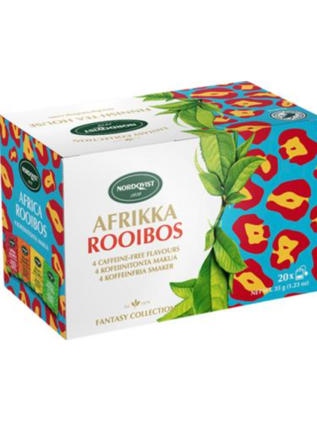 Ассорти черного чая с ройбушем Nordqvist Africa Rooibos 20 x 1,75 г 