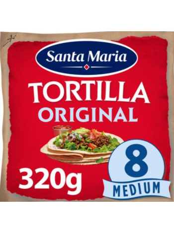 Пшеничные лепешки Тортильи Santa Maria Tex Mex Tortilla Original Medium 8-pack 320г