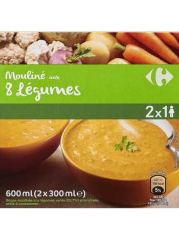 Овощной суп-пюре Carrefour kasviskeitto 600 мл (2 x 300 мл)