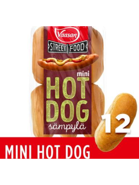 Мини-булочки для хот-догов Vaasan Street Food Hot Dog 324г 12шт