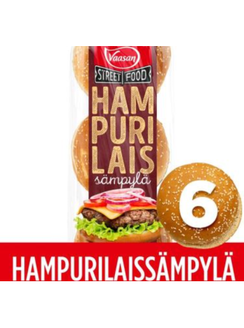 Булочки для гамбургеров Vaasan Street Food Classic 480 г 6 шт