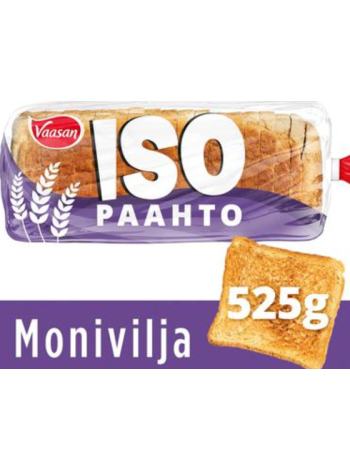 Мультизерновой хлеб для тостов Vaasan ISO Paahto Monivilja 525г