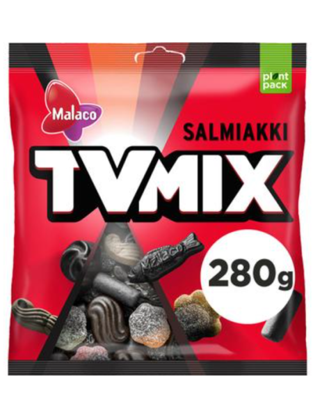 Ассорти лакричных конфет Malaco Tv Mix Salmiakki 280г