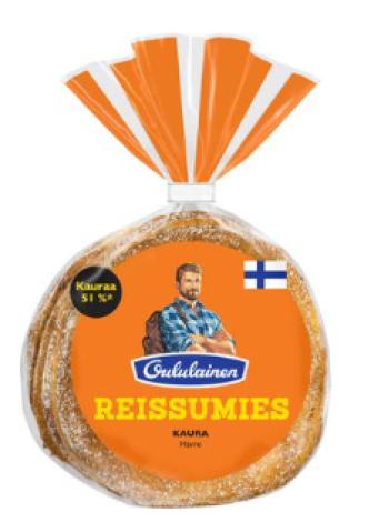Овсяный хлеб Oululainen Reissumies Kaura 275г 4шт 
