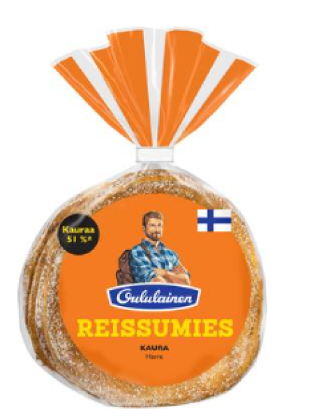 Овсяный хлеб Oululainen Reissumies Kaura 275г 4шт 