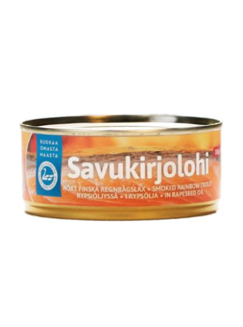 Копченый лосось в рапсовом масле Pielisen kalajaloste Savukirjolohi rypsiöljyssä 150 г/110 г