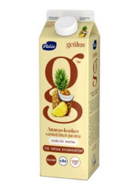 Напиток сокосодержащий Valio Gefilus 1 л ананас-кокос безлактозный