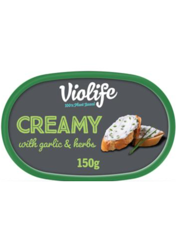 Веганский сливочный крем Violife 100% Vegan Creamy With Garlic & Herbs с чесноком и травами 150 г