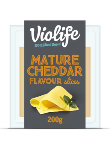 Веганский сыр чеддер в нарезке Violife 100% Vegan Mature Cheddar Flavour Slices 200г
